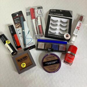 10-Piece Makeup Kit Revlon Maybelline CoverGirl Ardell Lip Eye Face Set